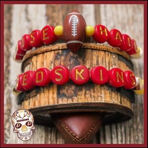 NFL-RAISE HAIL REDSKINS ~ team slogan Bracelet set - ( New Handmade )